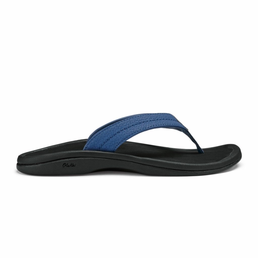 Blue Women's OluKai Ohana Flip Flops | USA15497T